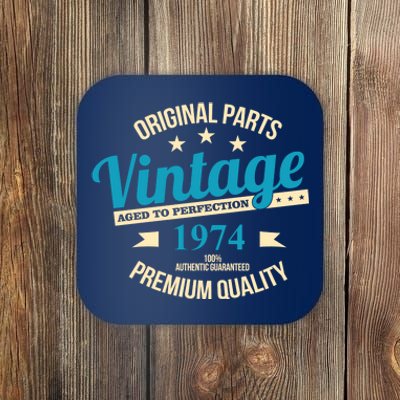 Original Parts Vintage 1974 50th Birthday Coaster