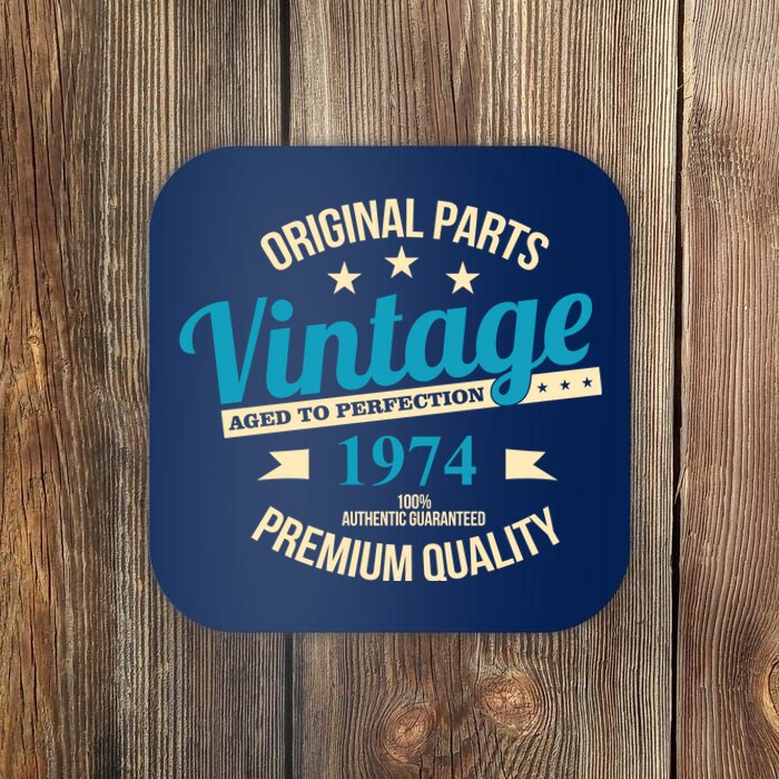 Original Parts Vintage 1974 50th Birthday Coaster