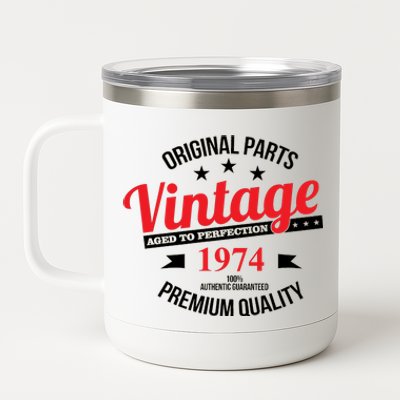 Original Parts Vintage 1974 50th Birthday 12 oz Stainless Steel Tumbler Cup