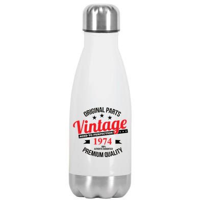 Original Parts Vintage 1974 50th Birthday Stainless Steel Insulated Water Bottle