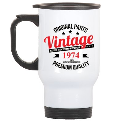 Original Parts Vintage 1974 50th Birthday Stainless Steel Travel Mug