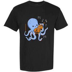 Octopus Playing Violin Garment-Dyed Heavyweight T-Shirt