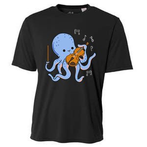 Octopus Playing Violin Cooling Performance Crew T-Shirt