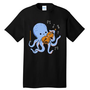 Octopus Playing Violin Tall T-Shirt