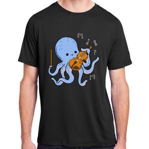 Octopus Playing Violin Adult ChromaSoft Performance T-Shirt