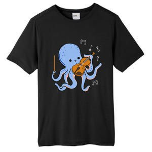 Octopus Playing Violin Tall Fusion ChromaSoft Performance T-Shirt