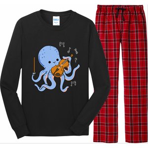 Octopus Playing Violin Long Sleeve Pajama Set