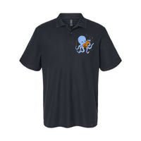 Octopus Playing Violin Softstyle Adult Sport Polo