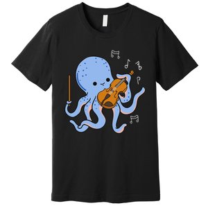 Octopus Playing Violin Premium T-Shirt