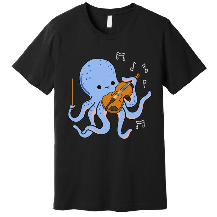 Octopus Playing Violin Premium T-Shirt