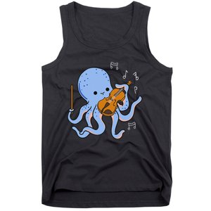 Octopus Playing Violin Tank Top