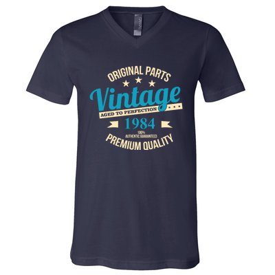 Original Parts Vintage 1984 40th Birthday V-Neck T-Shirt