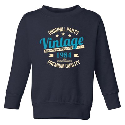 Original Parts Vintage 1984 40th Birthday Toddler Sweatshirt