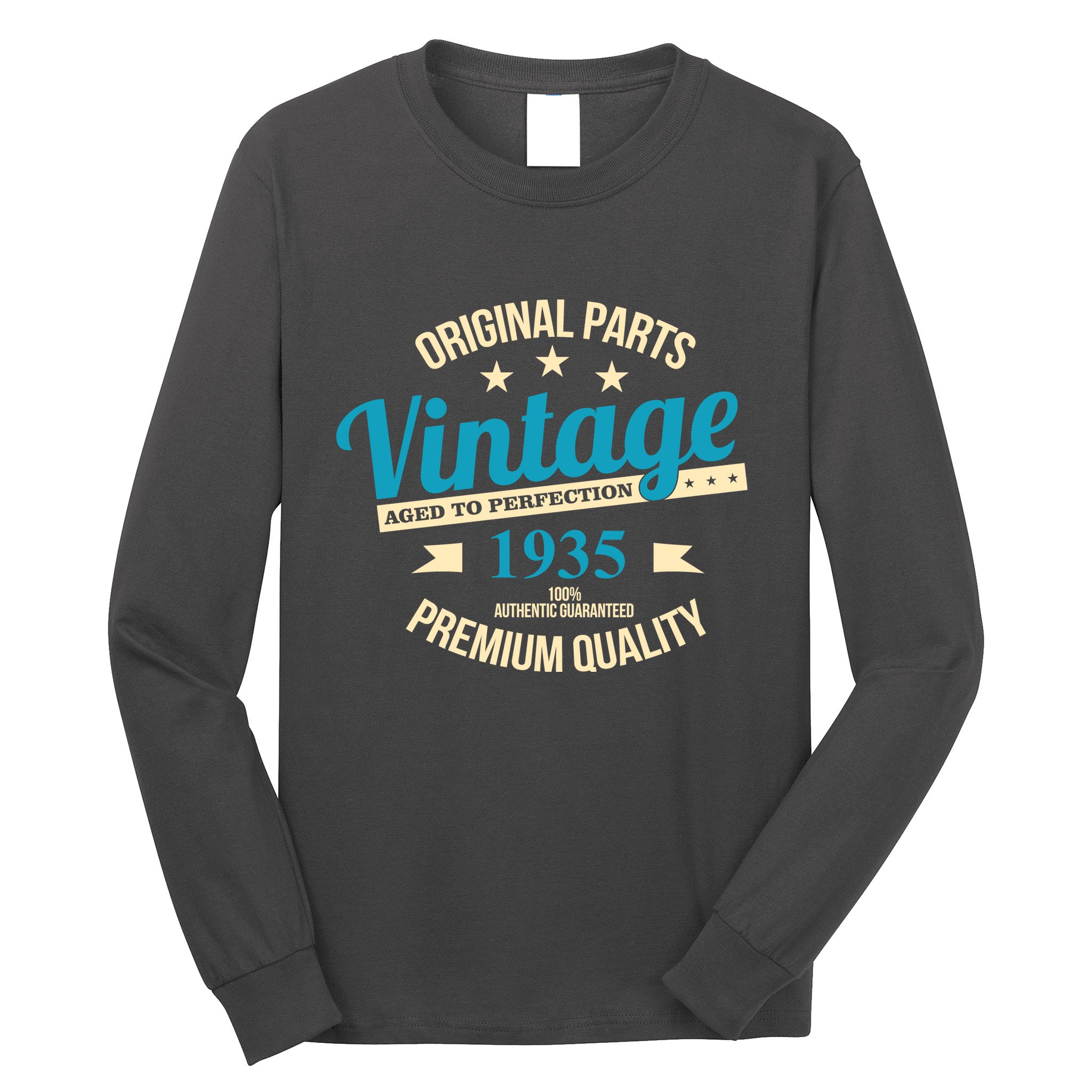 Original Parts Vintage 1935 90th Birthday Long Sleeve Shirt