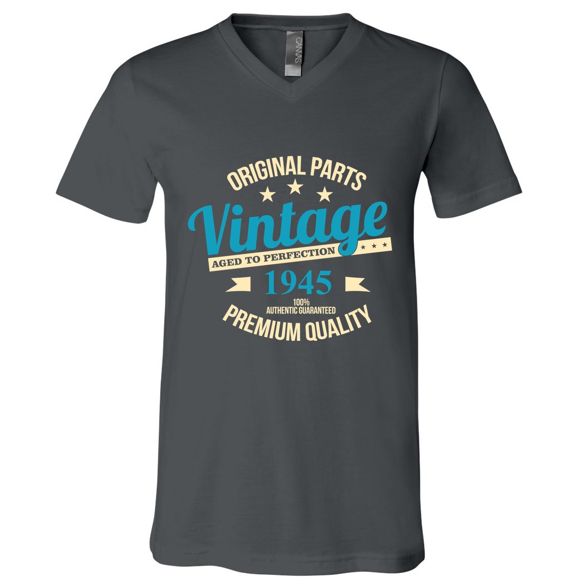 Original Parts Vintage 1945 80th Birthday V-Neck T-Shirt