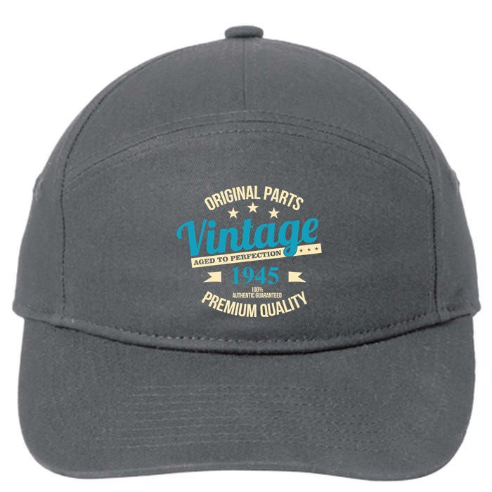 Original Parts Vintage 1945 80th Birthday 7-Panel Snapback Hat