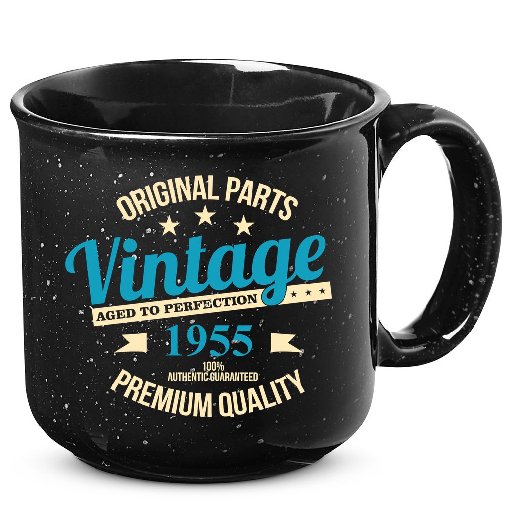 Original Parts Vintage 1955 70th Birthday 15oz Campfire Ceramic Mug