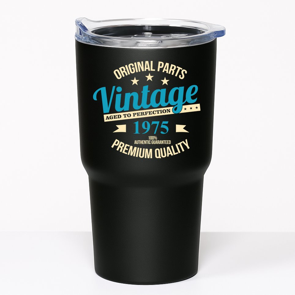 Original Parts Vintage 1975 50th Birthday Tumbler