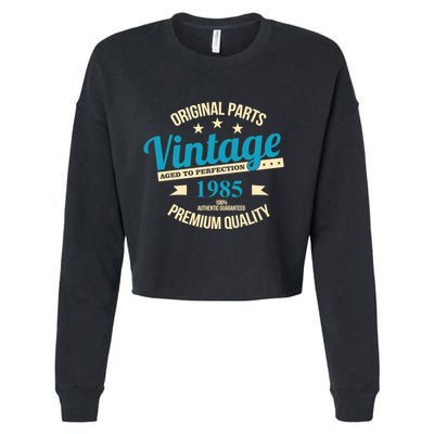 Original Parts Vintage 1985 40th Birthday Cropped Pullover Crew