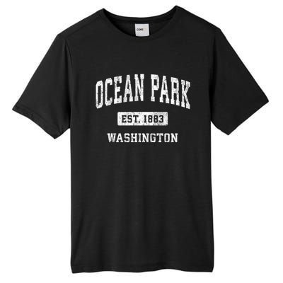 Ocean Park Washington Wa Vintage Athletic Sports Design Tall Fusion ChromaSoft Performance T-Shirt