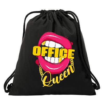 Office Queen Administrative Professional Office Woman Drawstring Bag