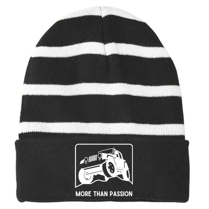 Off-Roading QUAD ATV Striped Beanie with Solid Band