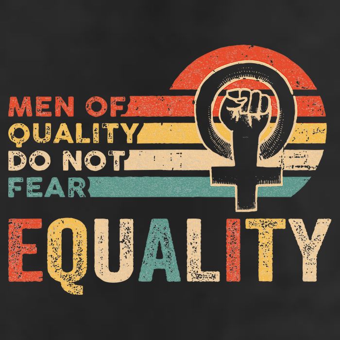 Of Quality Do Not Fear Equality Feminism Garment-Dyed Fleece Hoodie