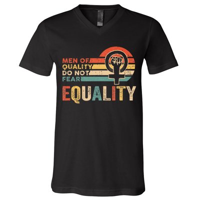 Of Quality Do Not Fear Equality Feminism V-Neck T-Shirt