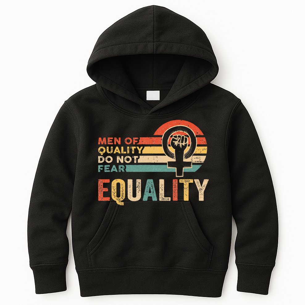 Of Quality Do Not Fear Equality Feminism Kids Hoodie