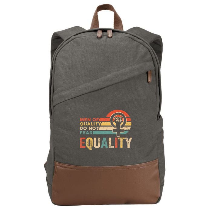 Of Quality Do Not Fear Equality Feminism Cotton Canvas Backpack