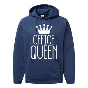 Office Queen Gift Funny Administrative Professionals Day Meaningful Gift Performance Fleece Hoodie