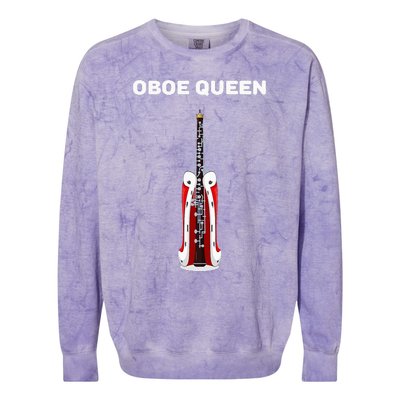 Oboe Queen Girl Oboe Oboist Oboe Colorblast Crewneck Sweatshirt