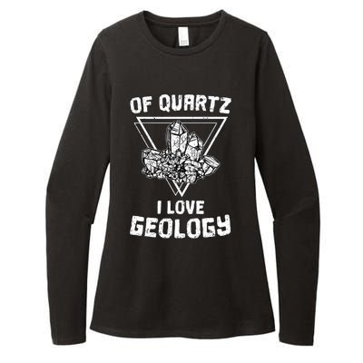 Of Quartz I Love Geology Fun Geologist Rock Collecting Gift Meaningful Gift Womens CVC Long Sleeve Shirt