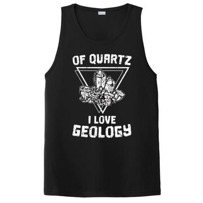 Of Quartz I Love Geology Fun Geologist Rock Collecting Gift Meaningful Gift PosiCharge Competitor Tank