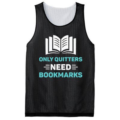 Only Quitters Need Bookmarks Book Mesh Reversible Basketball Jersey Tank