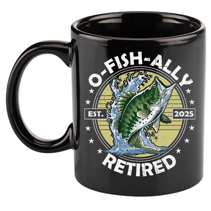 O-Fish-Ally Retired 2025 Funny Retirement Officially 11oz C Handle Ceramic Mug