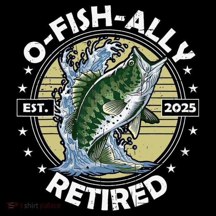 O-Fish-Ally Retired 2025 Funny Retirement Officially Premium T-Shirt