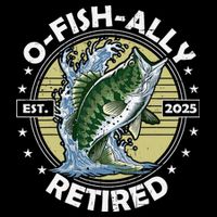 O-Fish-Ally Retired 2025 Funny Retirement Officially Cropped Pullover Crew