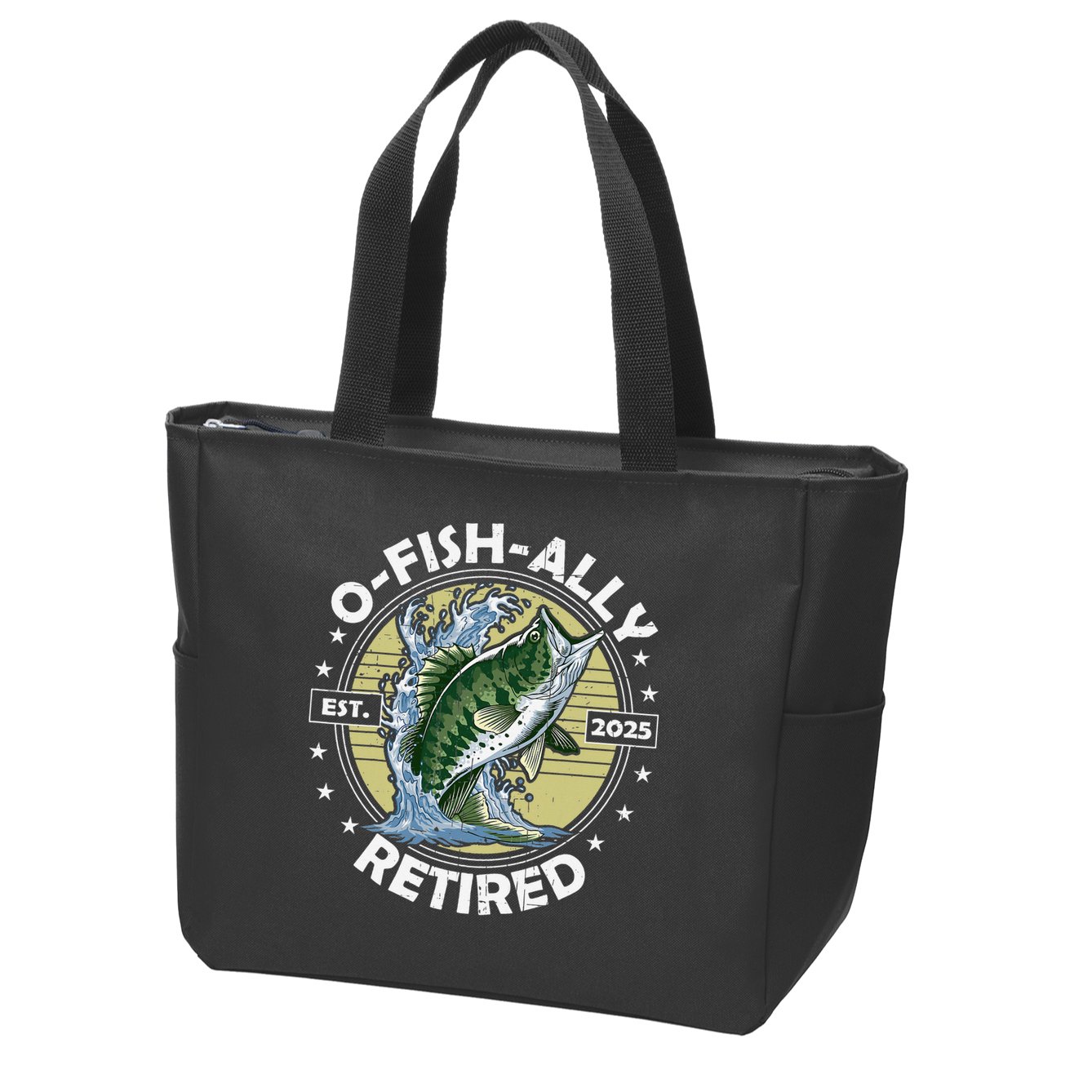 O-Fish-Ally Retired 2025 Funny Retirement Officially Zip Tote Bag