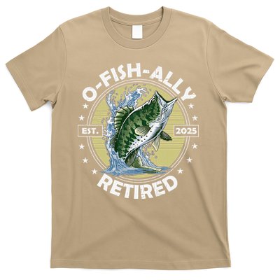 O-Fish-Ally Retired 2025 Funny Retirement Officially T-Shirt