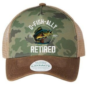 Ofishally Retired 2024 Fishing Retirement Gift Legacy Tie Dye Trucker Hat