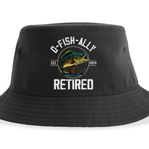 Ofishally Retired 2024 Fishing Retirement Gift Sustainable Bucket Hat