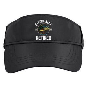 Ofishally Retired 2024 Fishing Retirement Gift Adult Drive Performance Visor