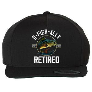 Ofishally Retired 2024 Fishing Retirement Gift Wool Snapback Cap