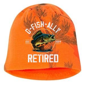 Ofishally Retired 2024 Fishing Retirement Gift Kati - Camo Knit Beanie