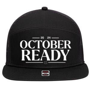 October Ready 2024 Playoff Baseball Season 7 Panel Mesh Trucker Snapback Hat