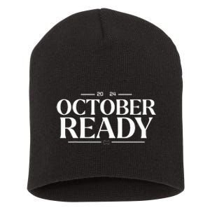 October Ready 2024 Playoff Baseball Season Short Acrylic Beanie