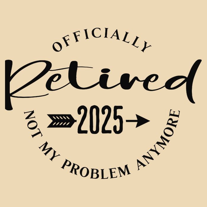 Officially Retired 2025 For Women Not My Problem Anymore Drawstring Bag