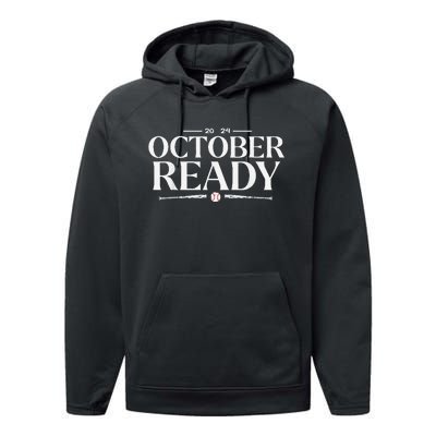 October Ready 2024 Playoff Baseball Season Performance Fleece Hoodie