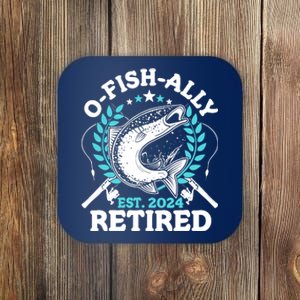 Ofishally Retired 2024 Fishing Retirement Gifts For Coaster